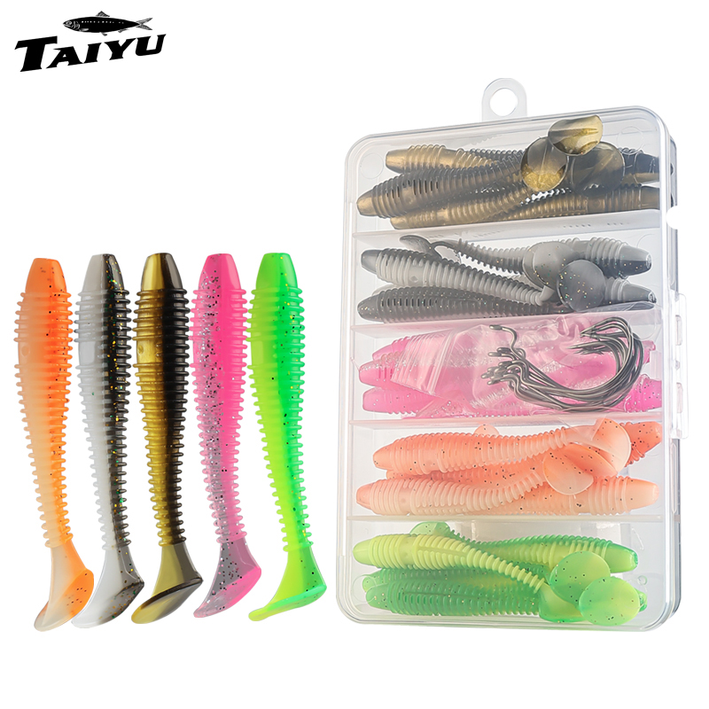 TAIYU Conjunto de 25/35 Iscas  - Fishing Lure Soft Plastic avaliação e preço